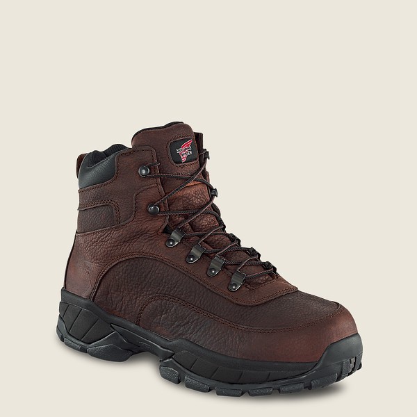 Red Wing Hiking Boots Dark Brown - Red Wing Mens Truhiker - 6-inch Waterproof Soft Toe - VPBDZ-1793